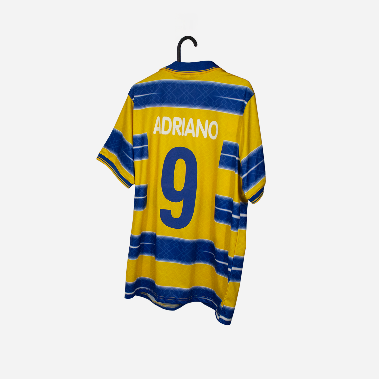 Parma 1999–00 Home Shirt - Adriano #9 voetbaltenues Mystershirt