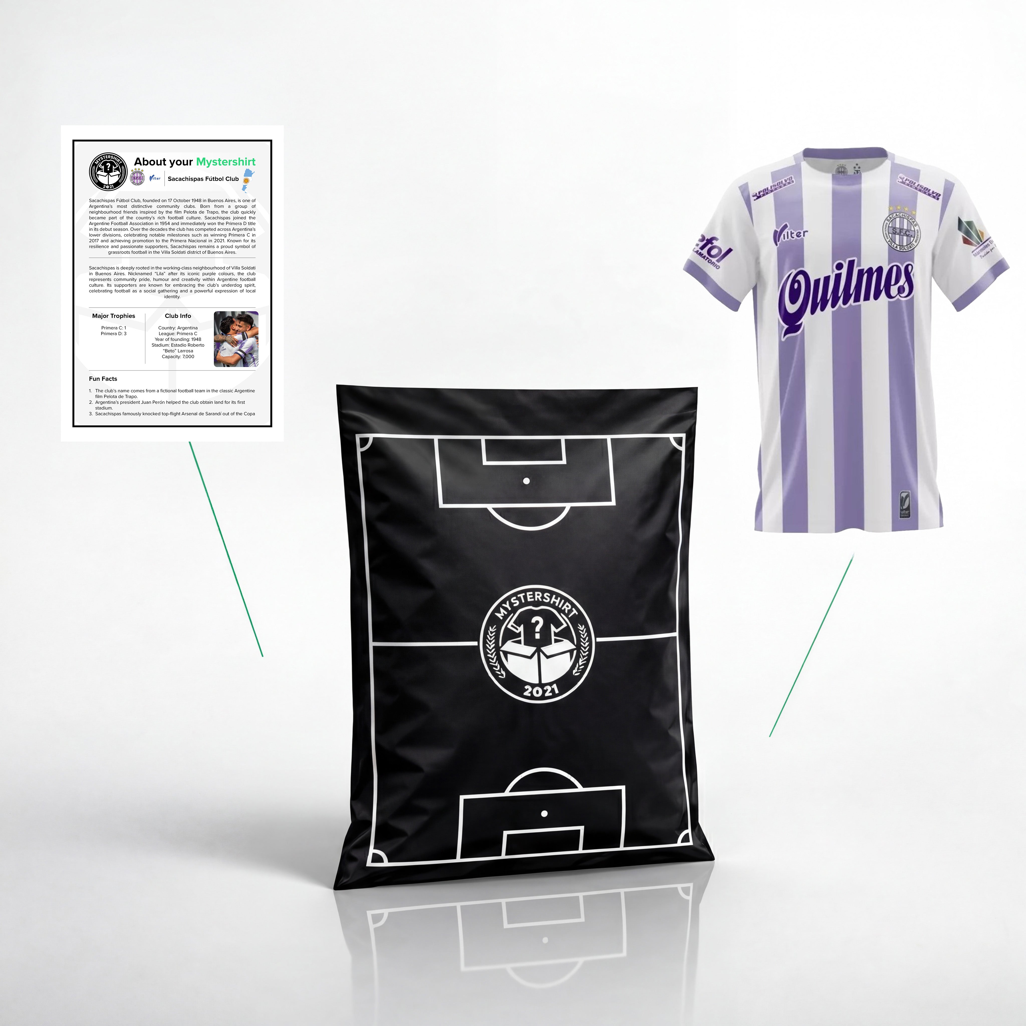 Mystery Football Shirt Bag voetbaltenues Mystershirt