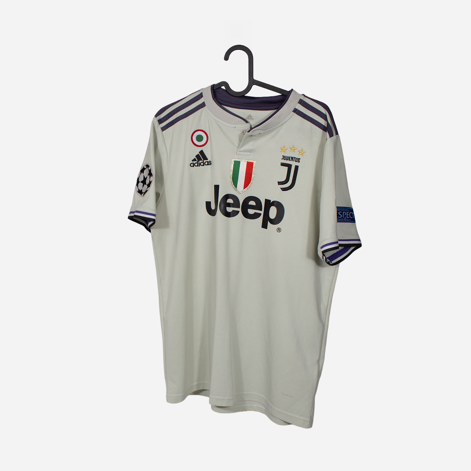 Juventus 2017–18 Away Shirt – Bonucci #19 (Champions League Version) voetbaltenues Mystershirt